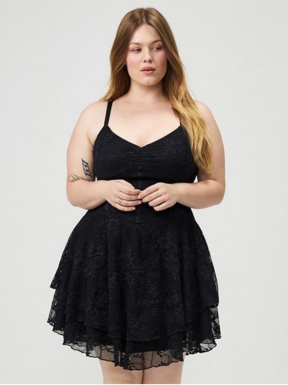 NWT Torrid Black Corset Mini Dress - Picture 3 of 8
